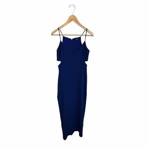 Badgley Mischa Royal Blue Side Cutout Maxi Dress